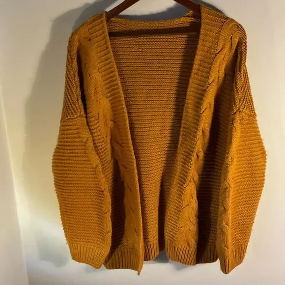 Y2k Vintage Open Oversize Cardigan Art teacher light academia grunge L - Picture 3 of 10